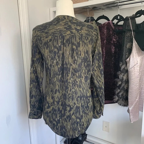 Nexx Collarless Silk Blouse - Picture 4 of 6